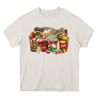 Cream school bus driver coffee cups Heavy Core Tee - texasbilliewilder