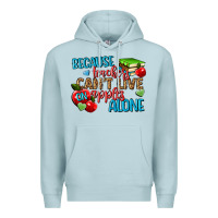 Blue Mist because teachers cant live on apples alone Premium Hoodie - NancyCooperArtShop