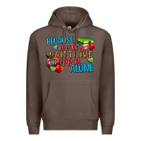 Coffee because teachers cant live on apples alone Premium Hoodie - NancyCooperArtShop