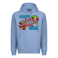 Colony Blue because teachers cant live on apples alone Premium Hoodie - NancyCooperArtShop