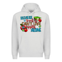 Dove Grey because teachers cant live on apples alone Premium Hoodie - NancyCooperArtShop