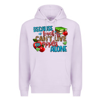 Lilac because teachers cant live on apples alone Premium Hoodie - NancyCooperArtShop