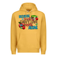 Mustard because teachers cant live on apples alone Premium Hoodie - NancyCooperArtShop