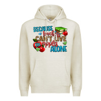 Oatmeal Heather because teachers cant live on apples alone Premium Hoodie - NancyCooperArtShop