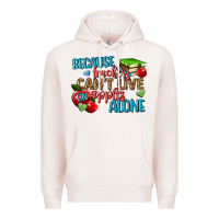 Pale Pink because teachers cant live on apples alone Premium Hoodie - NancyCooperArtShop