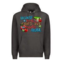 Smoke because teachers cant live on apples alone Premium Hoodie - NancyCooperArtShop