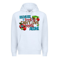 White because teachers cant live on apples alone Premium Hoodie - NancyCooperArtShop