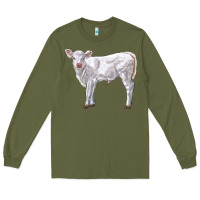 Army Green charolais calf Long Sleeve Tee - LillyAllenDesigns