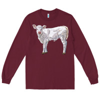 Burgundy charolais calf Long Sleeve Tee - LillyAllenDesigns
