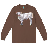 Chestnut charolais calf Long Sleeve Tee - LillyAllenDesigns