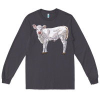 Smoke charolais calf Long Sleeve Tee - LillyAllenDesigns