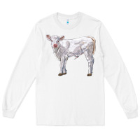 White charolais calf Long Sleeve Tee - LillyAllenDesigns