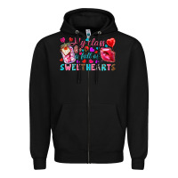 Black my class is full of sweethearts Zipper Hoodie - NancyCooperArtShop