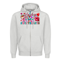 Dove Grey my class is full of sweethearts Zipper Hoodie - NancyCooperArtShop