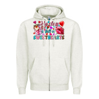 Oatmeal Heather my class is full of sweethearts Zipper Hoodie - NancyCooperArtShop