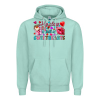 Seafoam my class is full of sweethearts Zipper Hoodie - NancyCooperArtShop