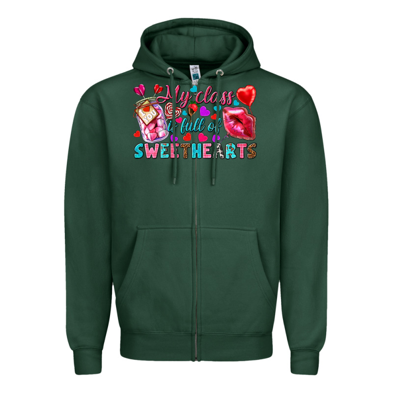 My Class Is Full Of Sweethearts Zipper Hoodie by NancyCooperArtShop | Teevron