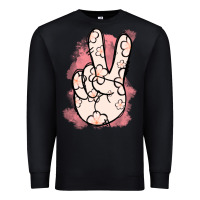 Black Floral Peace Sign Premium Sweatshirt - Jasminsmagicworld