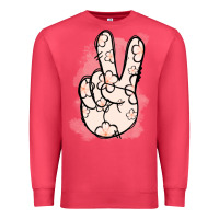 Cardinal Floral Peace Sign Premium Sweatshirt - Jasminsmagicworld