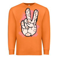 Carrot Floral Peace Sign Premium Sweatshirt - Jasminsmagicworld