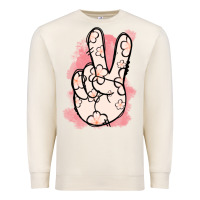 Sandshell Floral Peace Sign Premium Sweatshirt - Jasminsmagicworld