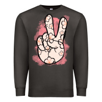 Smoke Floral Peace Sign Premium Sweatshirt - Jasminsmagicworld