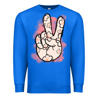 True Royal Floral Peace Sign Premium Sweatshirt - Jasminsmagicworld