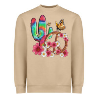 Mushroom cactus peace sign flowers and butterflys Heavyweight Sweatshirt - Artiststas