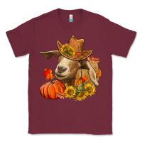 Burgundy fall goat Classic Tee - LillyAllenDesigns