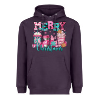 Plum merry christmas pink coffee cups Heavyweight Hoodie - Jasminsmagicworld