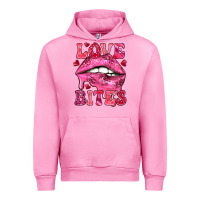 Fuchsia Pink Love bites Valentine's Day Urban Hoodie - HowdyJamesFarm