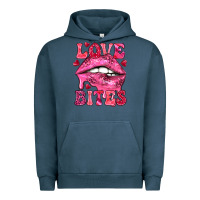 Pigment Midnight Navy Love bites Valentine's Day Urban Hoodie - HowdyJamesFarm