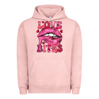 Pigment Salmon Love bites Valentine's Day Urban Hoodie - HowdyJamesFarm