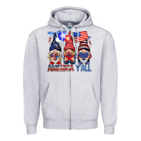 Heather Grey America yall Zipper Hoodie - NancyCooperArtShop