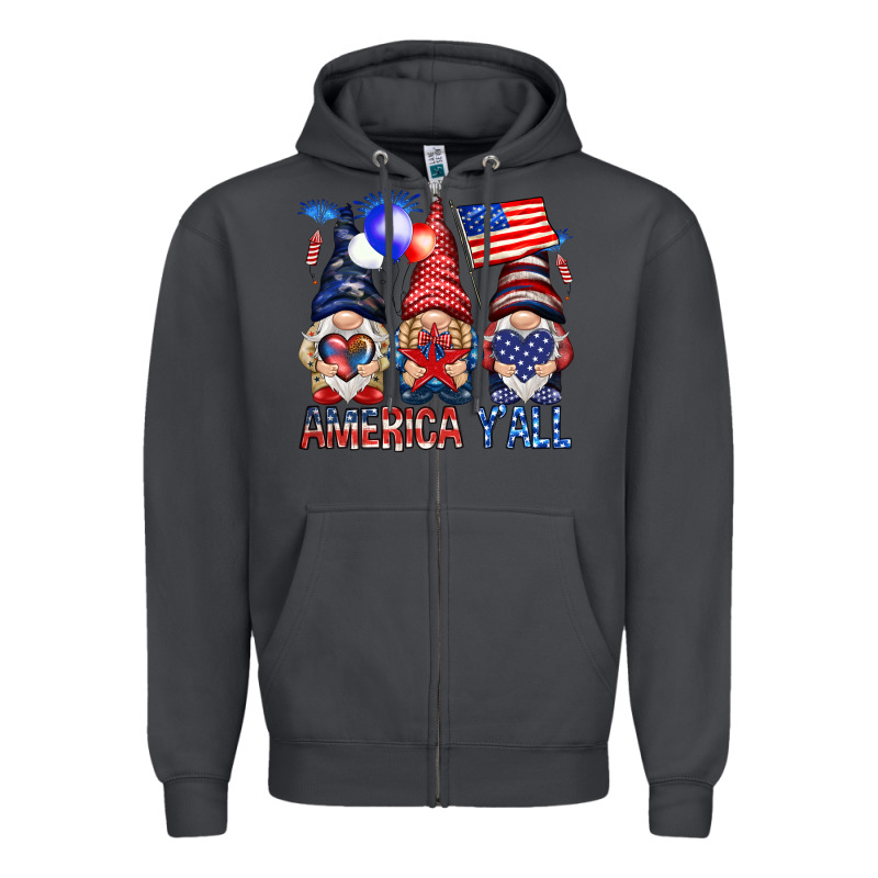 America Yall Zipper Hoodie by NancyCooperArtShop | Teevron