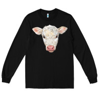 Black charolais calf face Long Sleeve Tee - LillyAllenDesigns