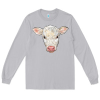 Moon Dust charolais calf face Long Sleeve Tee - LillyAllenDesigns
