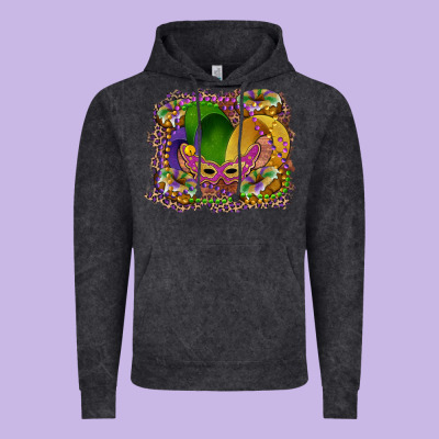 Mardi Gras Mask King Cake Vintage Hoodie Designed By Ranaportraitstore