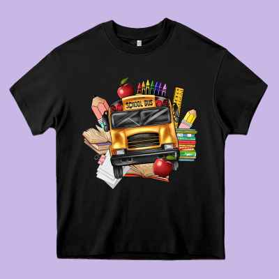 School Bus Driver Front Heavy Core Tee Designed By Texasbilliewilder