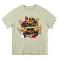 Mossy school bus driver front Heavy Core Tee - texasbilliewilder