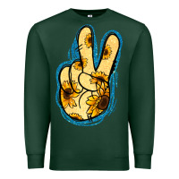 Sports Green Yellow Glitter Sunflower Peace Sign Premium Sweatshirt - Jasminsmagicworld