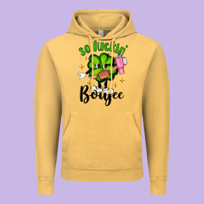 So Luckin Boujee Vintage Hoodie Designed By Artiststas