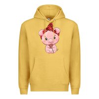 Antique Gold cute pig Premium Hoodie - texasbilliewilder
