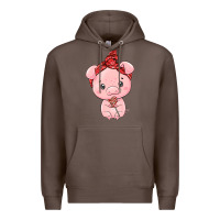 Coffee cute pig Premium Hoodie - texasbilliewilder