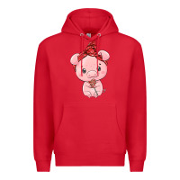 Red cute pig Premium Hoodie - texasbilliewilder