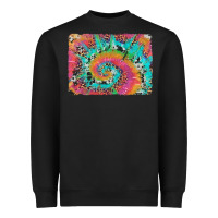 Black tie dye leopard cowhide glitter background Heavyweight Sweatshirt - Artiststas