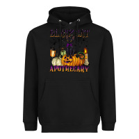 Black black cat apothecary Heavyweight Hoodie - BarkalooDesign