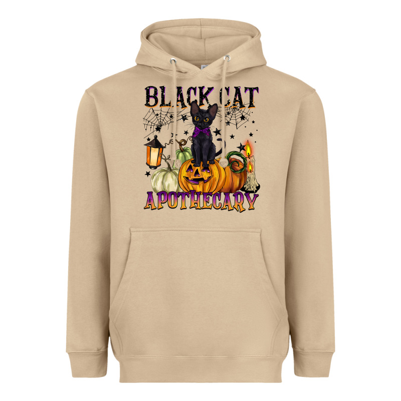 Black Cat Apothecary Heavyweight Hoodie by BarkalooDesign | Teevron