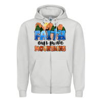 Dove Grey faith can move mountains Zipper Hoodie - MaliasSmallBusiness