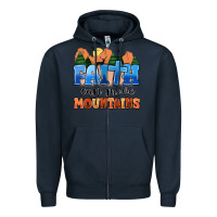 Navy faith can move mountains Zipper Hoodie - MaliasSmallBusiness